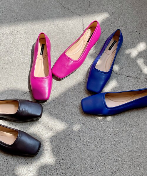 BEARDSLEY(ビアズリー)の「《予約・FABIO RUSCONI・35~39サイズ》フラットシューズ(パンプス・レディース・ピンク/アイボリー/ブルー/ブラウン/ブラック・36/37/38/35/39)」の1枚目の写真