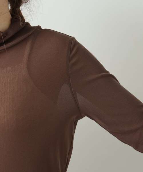 RAY CASSIN（レイカズン）の「メッシュシアータートルプルオーバー（トップス・レディース・ブルー/ブラウン/生成・FREE）」の15枚目の写真