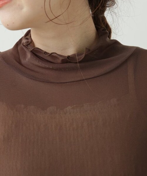 RAY CASSIN（レイカズン）の「メッシュシアータートルプルオーバー（トップス・レディース・ブルー/ブラウン/生成・FREE）」の12枚目の写真