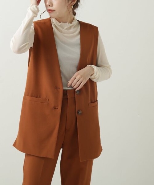 RAY CASSIN（レイカズン）の「メッシュシアータートルプルオーバー（トップス・レディース・ブルー/ブラウン/生成・FREE）」の22枚目の写真