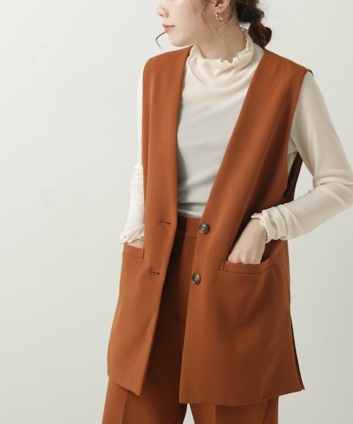 RAY CASSIN（レイカズン）の「メッシュシアータートルプルオーバー（トップス・レディース・ブルー/ブラウン/生成・FREE）」の21枚目の写真