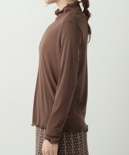 RAY CASSIN（レイカズン）の「メッシュシアータートルプルオーバー（トップス・レディース・ブルー/ブラウン/生成・FREE）」の10枚目の写真