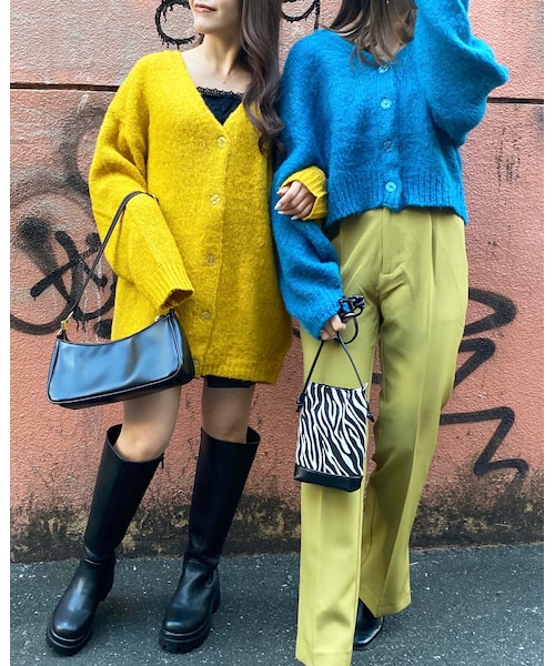 INGNI(イング)の「フェイクレザーキュロット/パンツ(パンツ・レディース・アイボリー/クロ/ブラウン・F)」の12枚目の写真