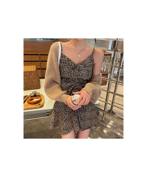 chuu（チュー）の「フォーミーレオパードシャーリングdress（ワンピース/ドレス・レディース・その他）」の5枚目の写真