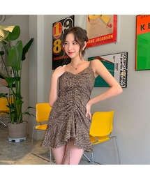 chuu | フォーミーレオパードシャーリングdress(ワンピース/ドレス)