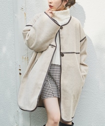 Chico | 【Web限定】パイピングノーカラーコート(その他アウター)