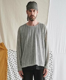 [smitharmor] シアーリブTシャツ(BOKASHI GRAY)