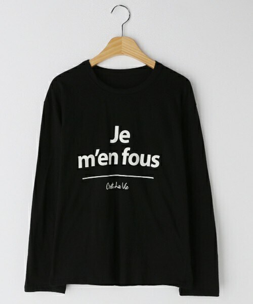 DHOLIC（ディーホリック）の「ラウンドネックレタリングTシャツ・全4色（Tシャツ/カットソー・レディース・ホワイト/ブラウン/グレー/ブラック・ONESIZE）」の2枚目の写真