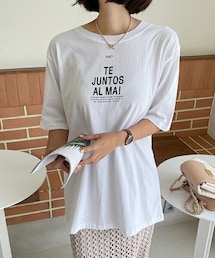 DHOLIC | オーバーフィットレタリングTシャツ・全2色(Tシャツ/カットソー)