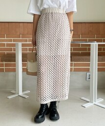 DHOLIC | パンチングニットスカート・全2色(スカート)