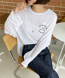 DHOLIC | レタリングアンバランスTシャツ・全3色(Tシャツ/カットソー)