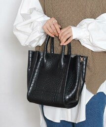 Crisp | ２WAYクロコダイルスクエアバッグ[c3i2915b](ハンドバッグ)
