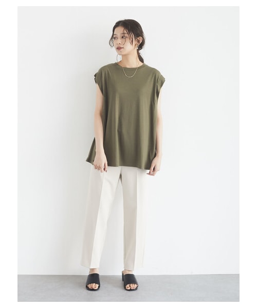 Green　Parks（グリーンパークス）の「きれいシルエットアンクルパンツ（パンツ・ブラック/ブルー/ネイビー/エクリュ・S/M/L）」の9枚目の写真