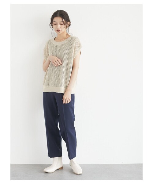 Green　Parks（グリーンパークス）の「きれいシルエットアンクルパンツ（パンツ・ブラック/ブルー/ネイビー/エクリュ・S/M/L）」の12枚目の写真