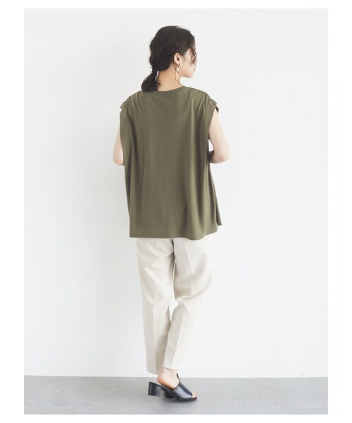 Green　Parks（グリーンパークス）の「きれいシルエットアンクルパンツ（パンツ・ブラック/ブルー/ネイビー/エクリュ・S/M/L）」の10枚目の写真