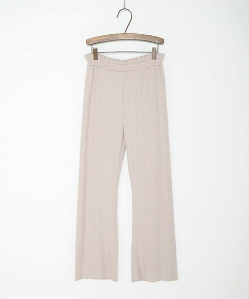 Crisp（クリスプ）の「フレアリブパンツ[c2R2941]（その他パンツ・レディース・ベージュ/ピンク/チャコールブラウン・FREE）」の3枚目の写真