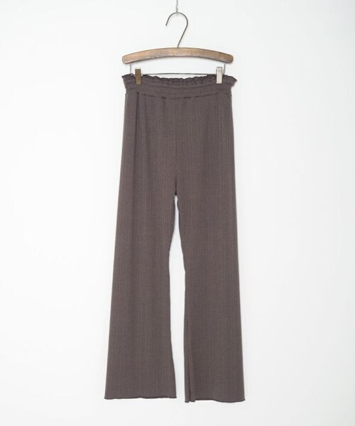 Crisp（クリスプ）の「フレアリブパンツ[c2R2941]（その他パンツ・レディース・ベージュ/ピンク/チャコールブラウン・FREE）」の4枚目の写真