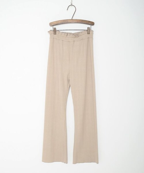 Crisp（クリスプ）の「フレアリブパンツ[c2R2941]（その他パンツ・レディース・ベージュ/ピンク/チャコールブラウン・FREE）」の5枚目の写真