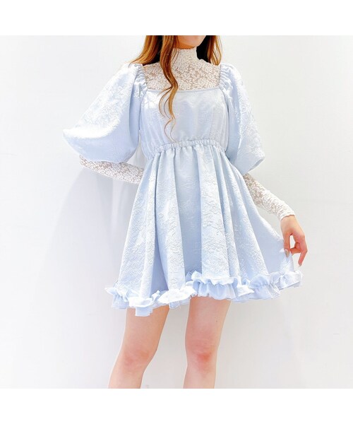 lilLilly（リルリリー）の「【再入荷】レースハイネックトップス（トップス・レディース・WHITE/PINK/BLACK）」の10枚目の写真