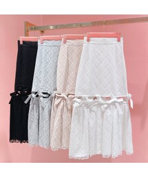 lilLilly | 【pain】レースリボンロングスカート(スカート)