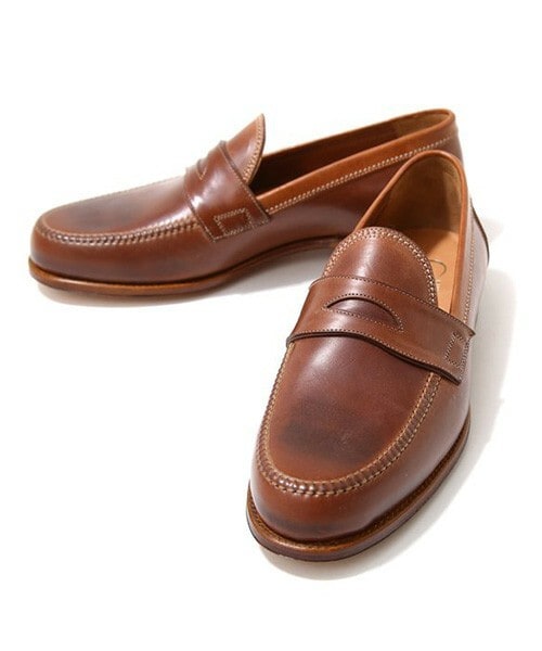 F.LLI GIACOMETTI(フラテッリジャコメッティ)の「コインローファー-Loafer-Culatta Cavallo/Tabacco-(ローファー・メンズ・ブラウン・40)」の1枚目の写真