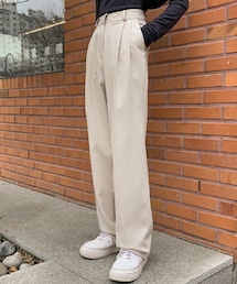 DHOLIC STYLE | [blackup] ツータックスラックスパンツ(スラックス)