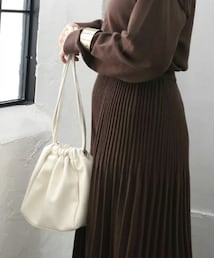 Sheson | エコレザー2way巾着バッグ(ショルダーバッグ)