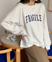 DHOLIC | オーバーフィットFRAGILEスウェット・全3色(スウェット)