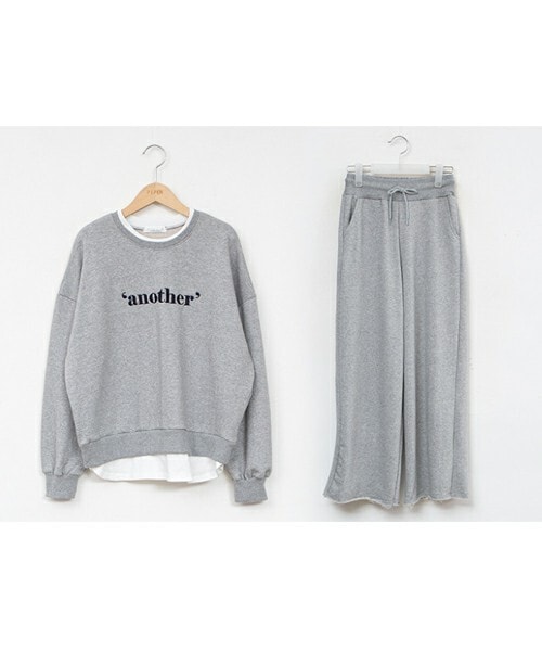 DHOLIC STYLE（ディーホリックスタイル）の「[pippin] anotherスウェット&パンツSET（スウェット・レディース・グリーン/グレー/ブルー/ベージュ・FREE）」の2枚目の写真