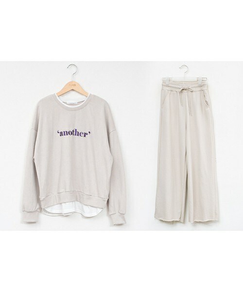DHOLIC STYLE（ディーホリックスタイル）の「[pippin] anotherスウェット&パンツSET（スウェット・レディース・グリーン/グレー/ブルー/ベージュ・FREE）」の3枚目の写真