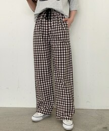 DHOLIC STYLE | [heyboo] ドロストチェック柄パンツ(その他パンツ)