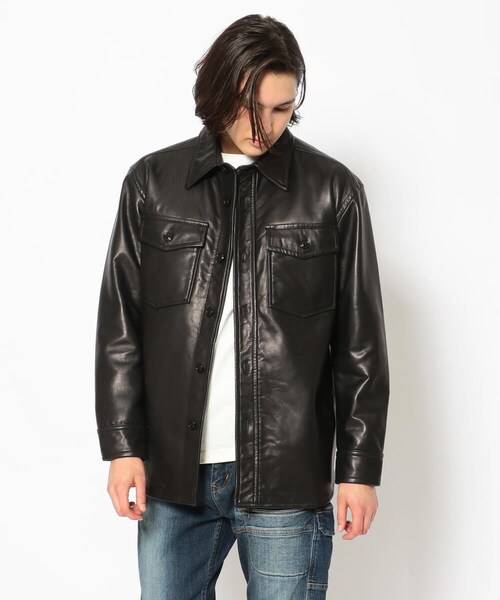 レザー シャツ / LEATHER CPO SHIRT / アヴィレックス / AVIREX