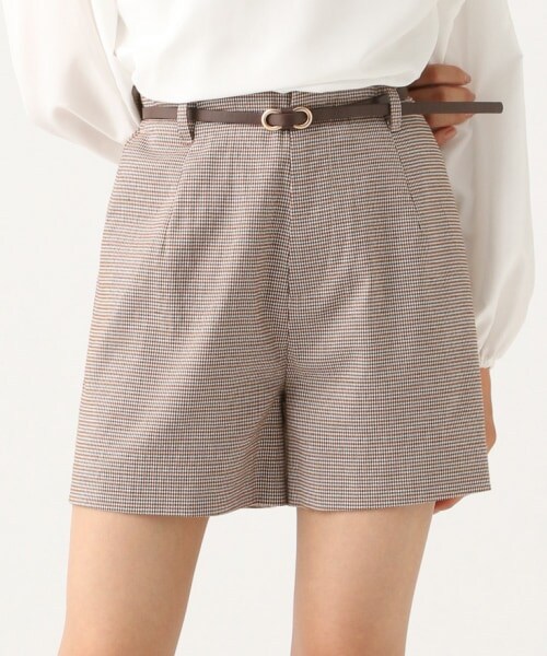 repipi armario（レピピ アルマリオ）の「☆WEB先行予約☆ベルトツキアソートチェックショートパンツ（パンツ・チェック(グレー系)/チェック(ブラウン系)・S(140~150cm)/M(150~160cm)/L(160cm~)）」の2枚目の写真