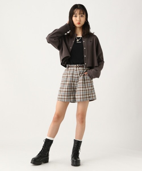 repipi armario（レピピ アルマリオ）の「☆WEB先行予約☆ベルトツキアソートチェックショートパンツ（パンツ・チェック(グレー系)/チェック(ブラウン系)・S(140~150cm)/M(150~160cm)/L(160cm~)）」の17枚目の写真