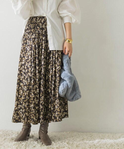 URBAN RESEARCH（アーバンリサーチ）の「雙面穿印花裙（スカート・レディース・墨綠x炭灰色/深藍x橄欖綠・FREE）」の2枚目の写真