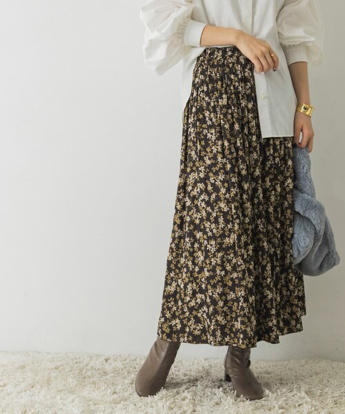 URBAN RESEARCH（アーバンリサーチ）の「雙面穿印花裙（スカート・レディース・墨綠x炭灰色/深藍x橄欖綠・FREE）」の3枚目の写真