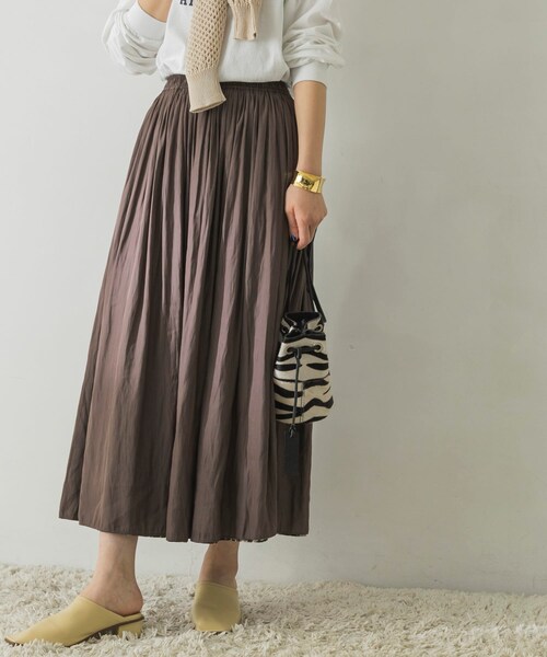 URBAN RESEARCH（アーバンリサーチ）の「雙面穿印花裙（スカート・レディース・墨綠x炭灰色/深藍x橄欖綠・FREE）」の15枚目の写真