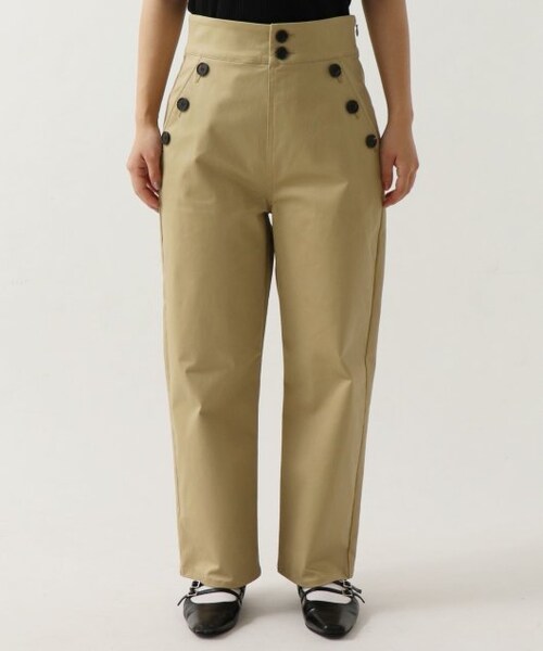 ENsMOL.（エンスモール）の「ハイライズストレートセーラーパンツ（パンツ・レディース・黒/ベージュ・S/M/XS）」の14枚目の写真