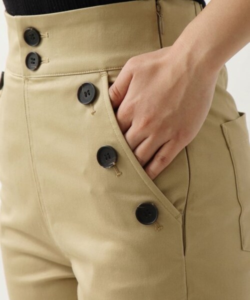 ENsMOL.（エンスモール）の「ハイライズストレートセーラーパンツ（パンツ・レディース・黒/ベージュ・S/M/XS）」の11枚目の写真