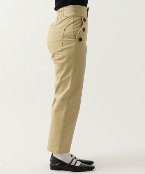 ENsMOL.（エンスモール）の「ハイライズストレートセーラーパンツ（パンツ・レディース・黒/ベージュ・S/M/XS）」の5枚目の写真