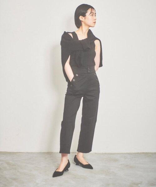 ENsMOL.（エンスモール）の「ハイライズストレートセーラーパンツ（パンツ・レディース・黒/ベージュ・S/M/XS）」の17枚目の写真