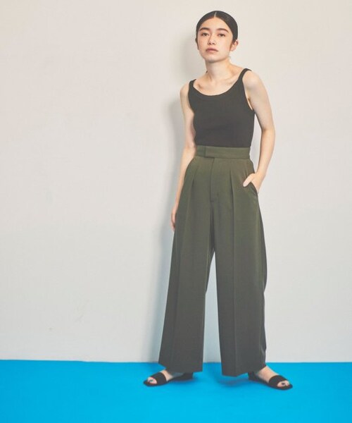 ENsMOL.（エンスモール）の「センタープレスストレッチワイドパンツ（パンツ・レディース・ブルー/チャコールグレー/オフ白・S/M/XS）」の22枚目の写真