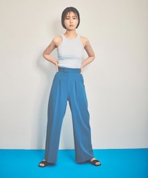 ENsMOL. | センタープレスストレッチワイドパンツ