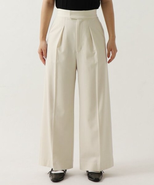 ENsMOL.（エンスモール）の「センタープレスストレッチワイドパンツ（パンツ・レディース・ブルー/チャコールグレー/オフ白・S/M/XS）」の5枚目の写真