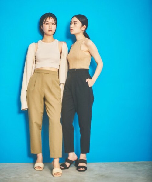 ENsMOL.（エンスモール）の「コンフォートフィットテーパードパンツ（パンツ・レディース・黒/ピンク/ベージュ・S/M/XS-2/S-2/XS/M-2）」の5枚目の写真