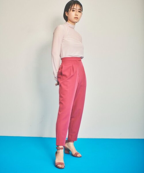 ENsMOL.（エンスモール）の「コンフォートフィットテーパードパンツ（パンツ・レディース・黒/ピンク/ベージュ・S/M/XS-2/S-2/XS/M-2）」の2枚目の写真