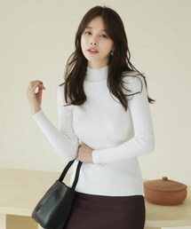 DHOLIC | リブハイネックニット(ニット/セーター)