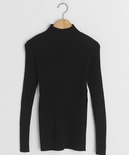 DHOLIC（ディーホリック）の「リブハイネックニット（ニット/セーター・レディース・ブラウン/ベージュ/ホワイト/ブラック/グレー・ONESIZE）」の3枚目の写真