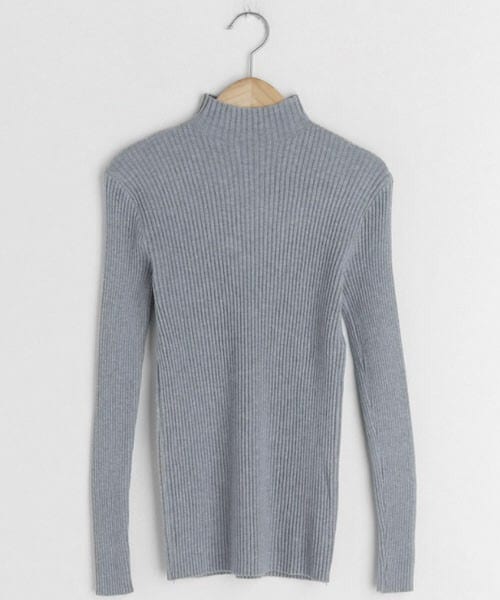 DHOLIC（ディーホリック）の「リブハイネックニット（ニット/セーター・レディース・ブラウン/ベージュ/ホワイト/ブラック/グレー・ONESIZE）」の4枚目の写真