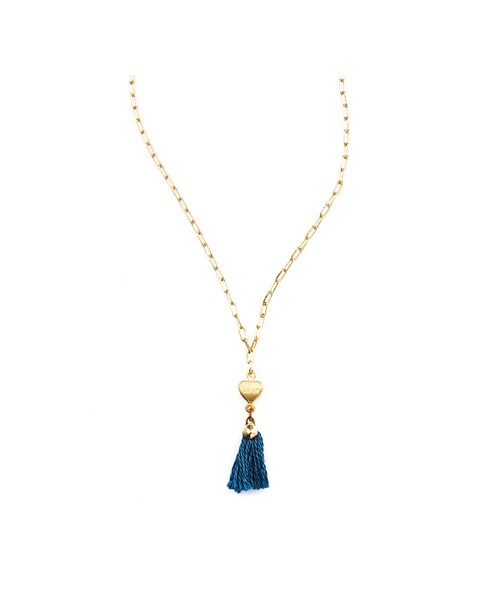 gracegift(グレースギフト)の「愛戀心情 韓國love流蘇纖細項鍊(アクセサリー・レディース・金・F)」の1枚目の写真